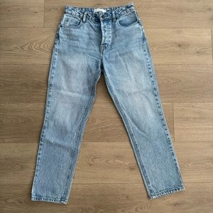 Hidden High Rise Light Wash Straight Jeans